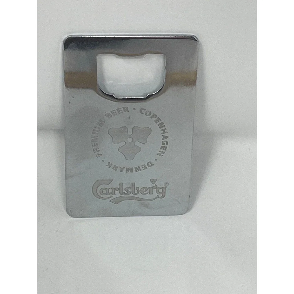Vintage Carlsberg Metal Bottle Opener - Chrome Finish‎ - Includes Original Box